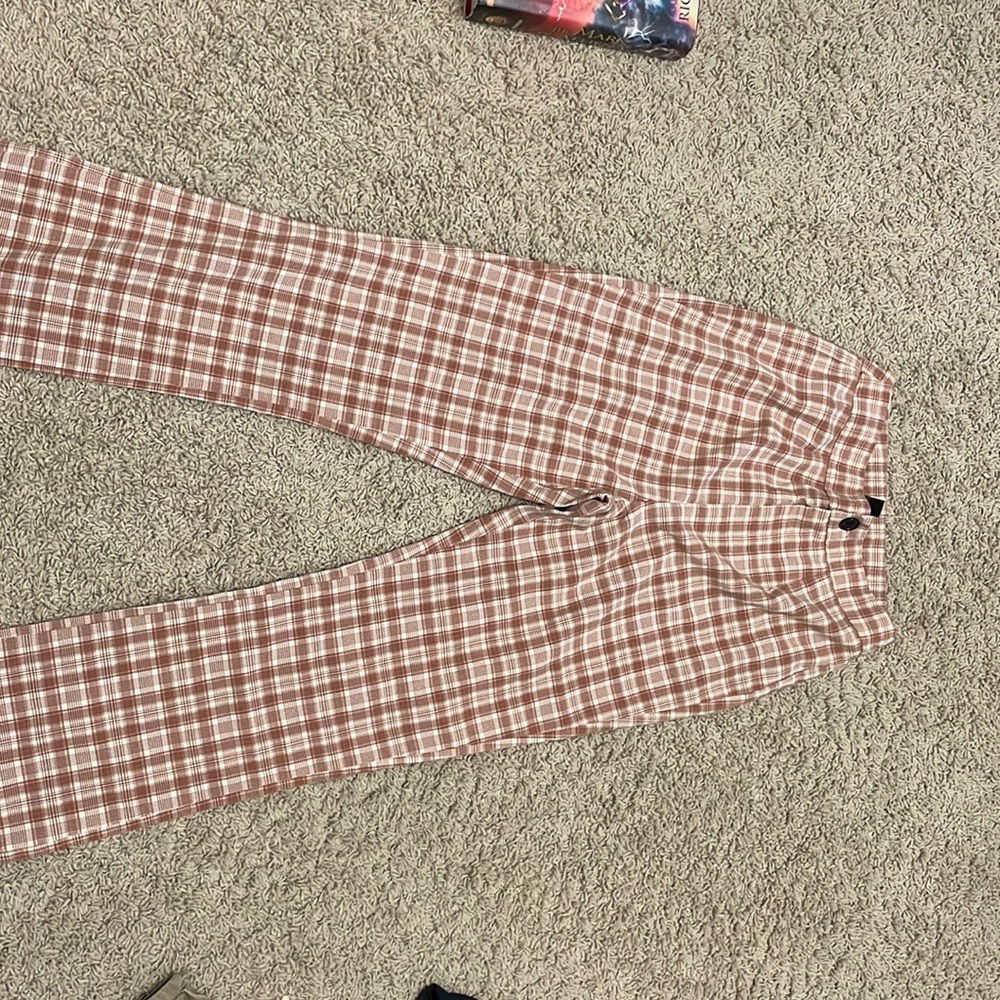 SHEIN PLAID BROWN PANTS